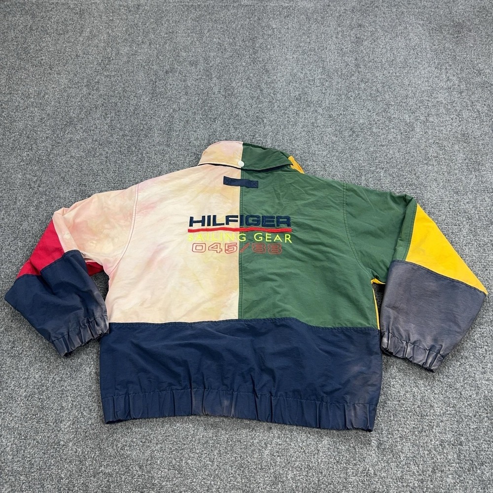 VTG Tommy Hilfiger Jacket Mens L‎ Colorblock Sailing Gear Windbreaker 90s Drake